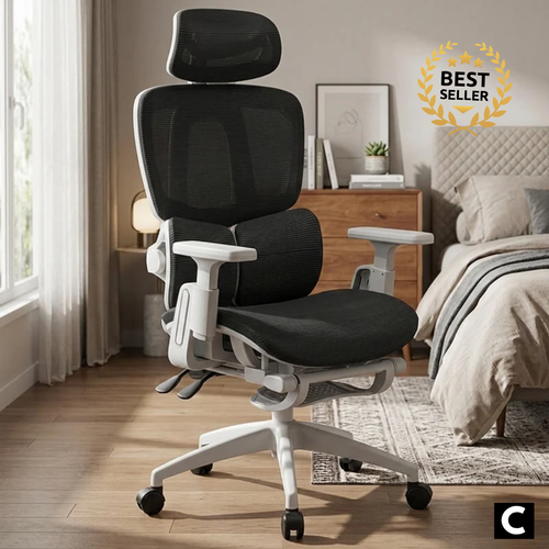 Chaise ergonomique TERRANA 2 en maille noir