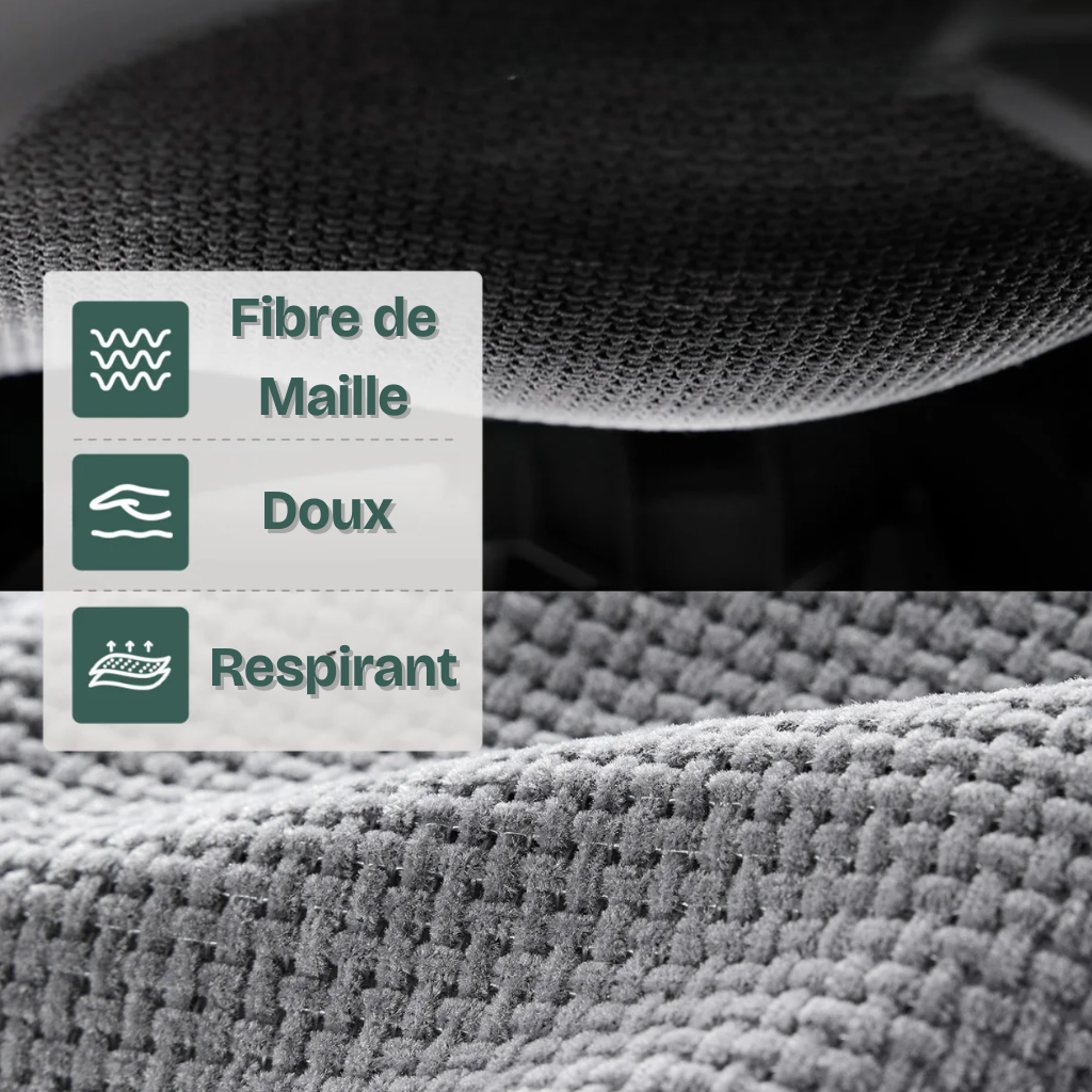 Chaise ergonomique grise en maille TERANA 2